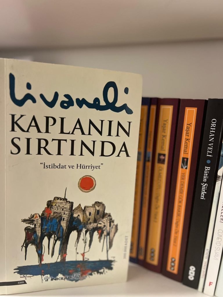 Zülfü Livaneli'nin "Kaplanın Sırtında" romanının kitap kapağı